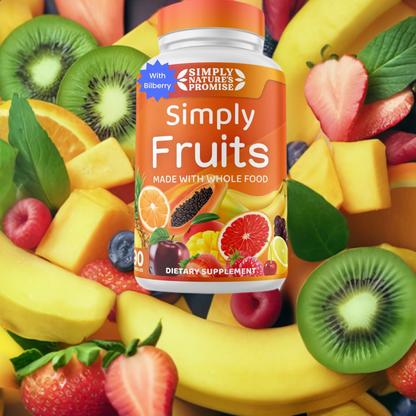 - 90 Fruit Capsules - Made with Whole Food Superfoods, Packed with 25 Different Fruits - 100% Soy Free