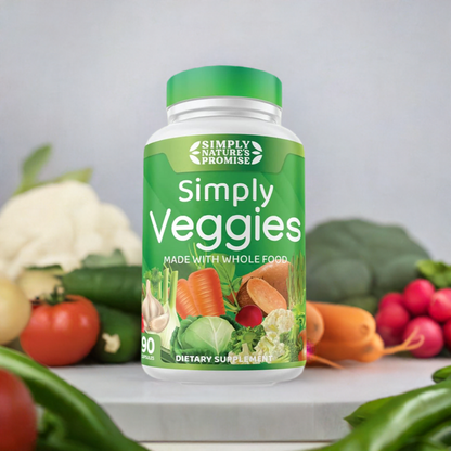 - 90 Veggie Capsules - Made with Whole Food Superfoods, Packed with Beta Carotene & 18 Different Vegetables - 100% Soy Free