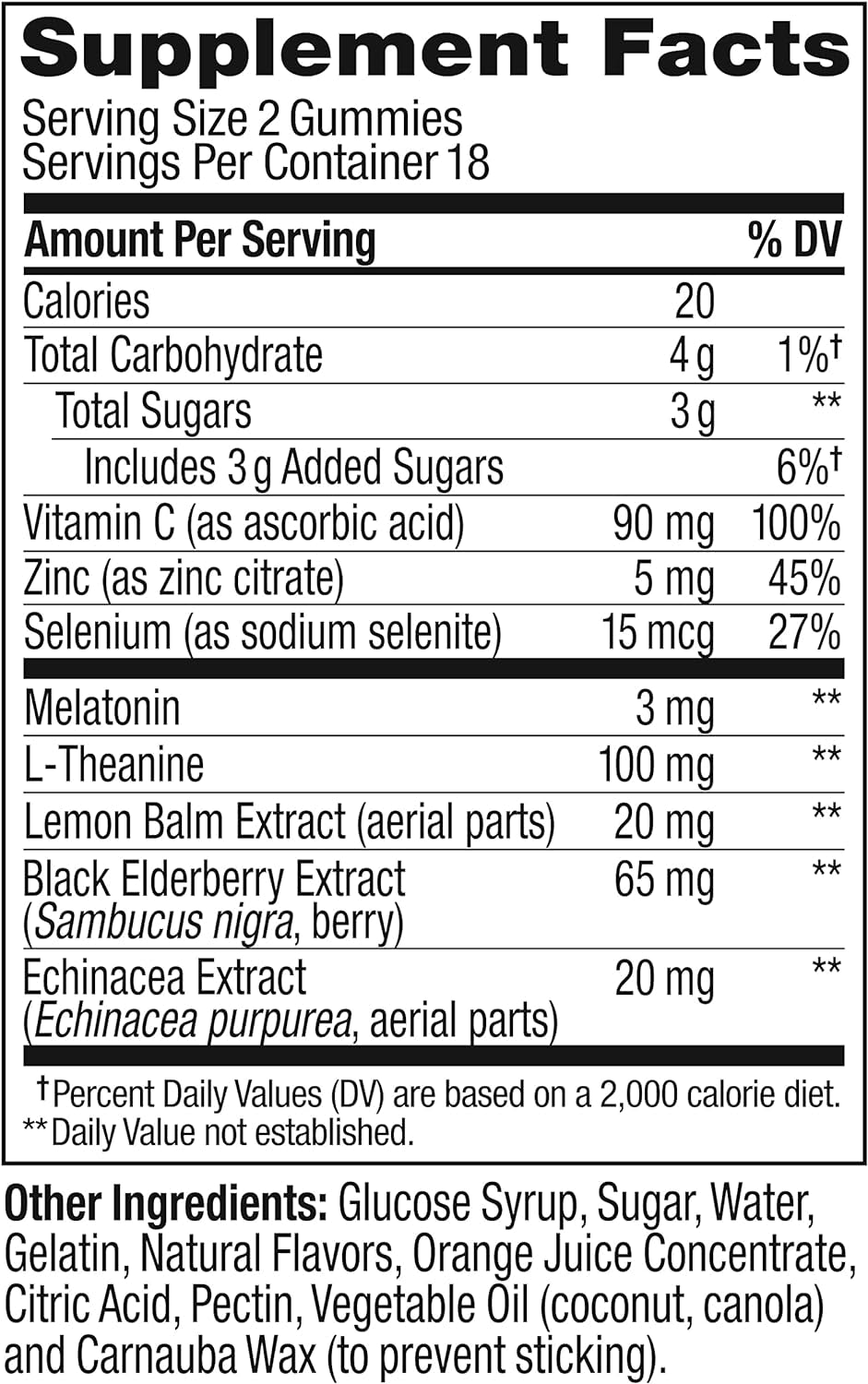 Sleep Immunity Melatonin Gummy, Vitamin C, Zinc, Echinacea, 3Mg Melatonin, Immune and Sleep Support, Berry - 36 Count