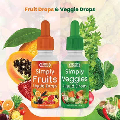 Simply Nature'S Promise - Fruit and Vegetable Supplements - Liquid Drops - Made with Whole Food Superfoods, Packed Vitamins & Minerals - Soy Free - Made in the USA