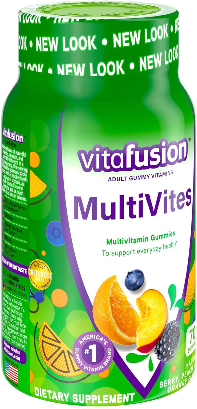 Multivites Gummy Vitamins, 70Ct (Pack of 3)