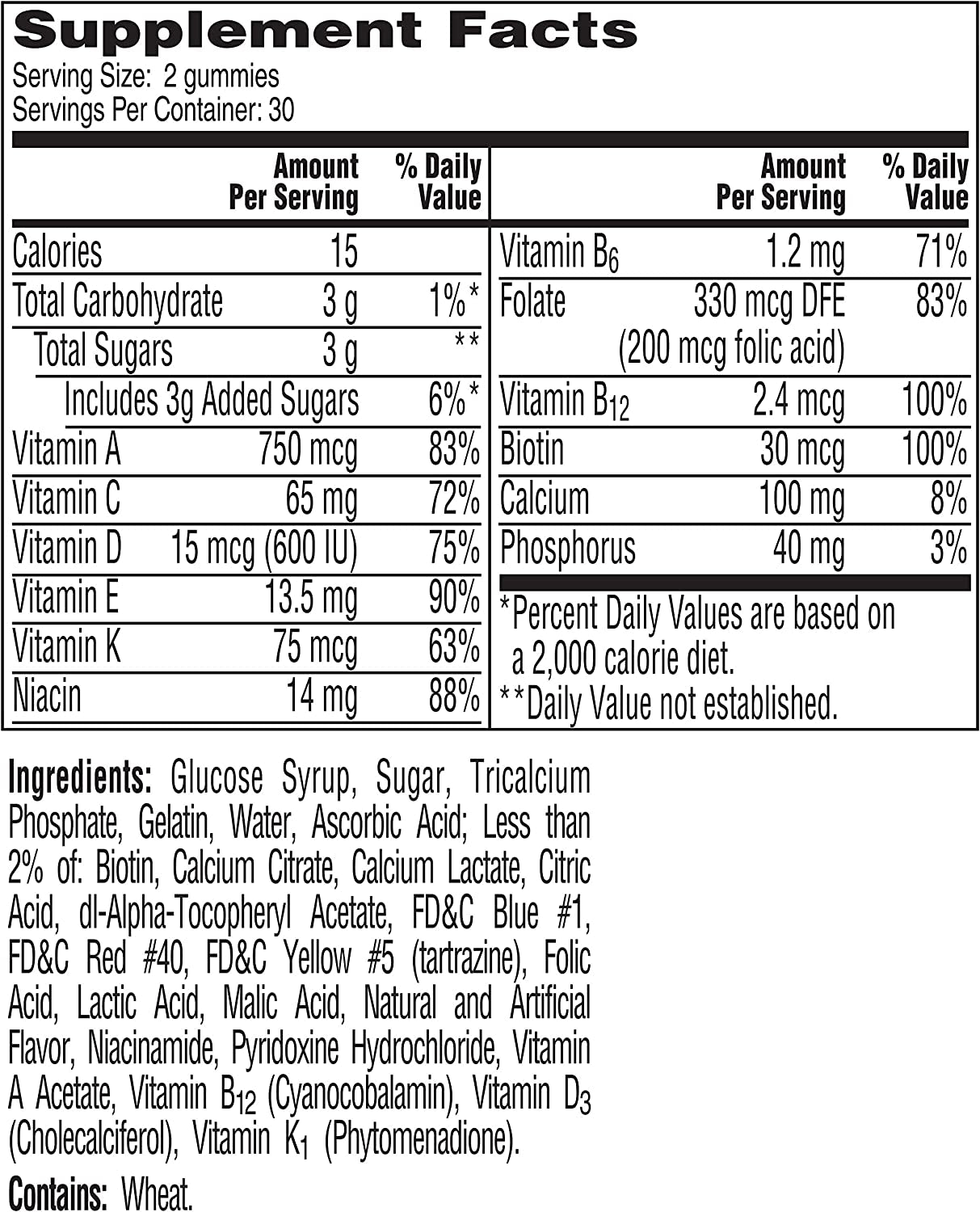 Teen for Her Multivitamin Gummies, Gummy Multivitamins with Vitamin A, C, D, E and Zinc for Immune Health Support, Physical Energy & More, 60 Count