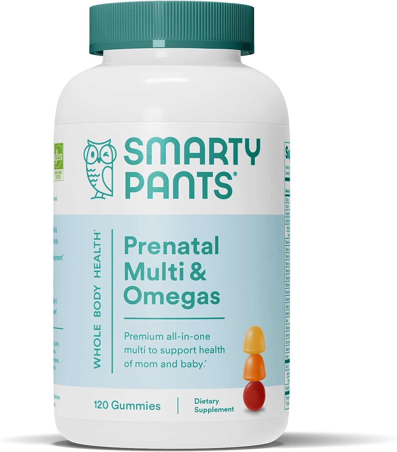 Prenatal Vitamins for Women with DHA and Folate - Daily Gummy Multivitamin: Vitamin C, B12, D3, Zinc for Immunity & Omega 3 Fish Oil, 120 Count (30 Day Supply)