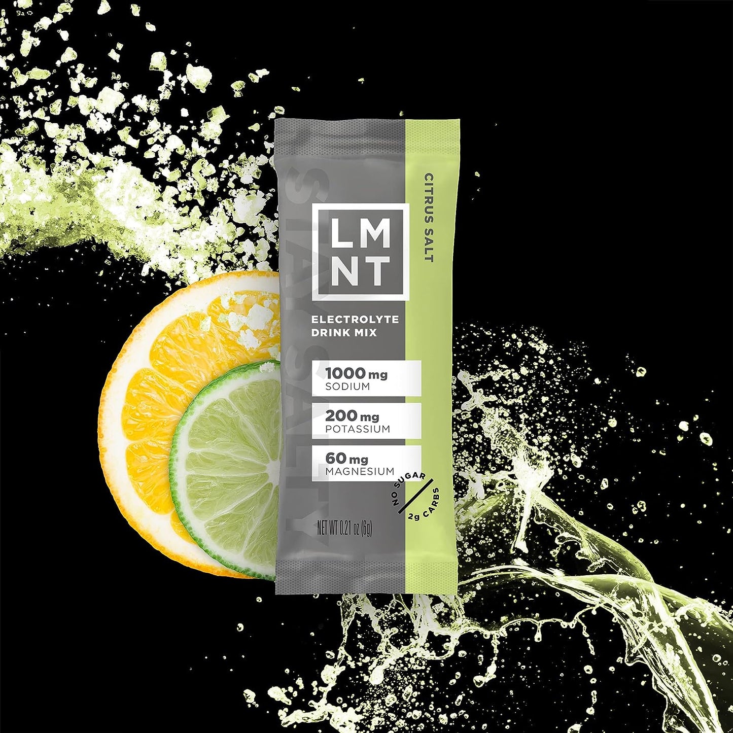 LMNT Keto Electrolyte Powder Packets | Paleo Hydration Powder | No Sugar, No Artificial Ingredients | Citrus Salt | 30 Stick Packs