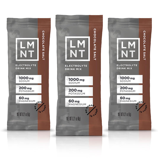 LMNT Keto Electrolyte Powder Packets | Paleo Hydration Powder | No Sugar, No Artificial Ingredients | Hot Chocolate Salt | 30 Stick Packs