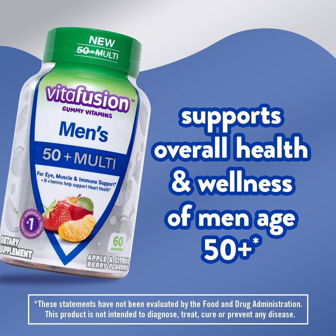 VITAFUSION Men'S 50+ Multi Daily Support Supplement 60 Count