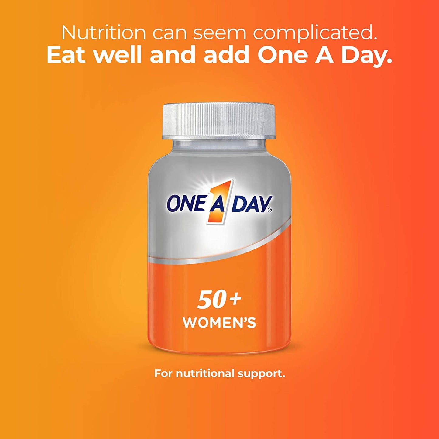 One a Day Women’S 50+ Multivitamins, Multivitamin for Women with Vitamin A, C, D, E and Zinc for Immune Health Support*, Calcium & More, 100 Count