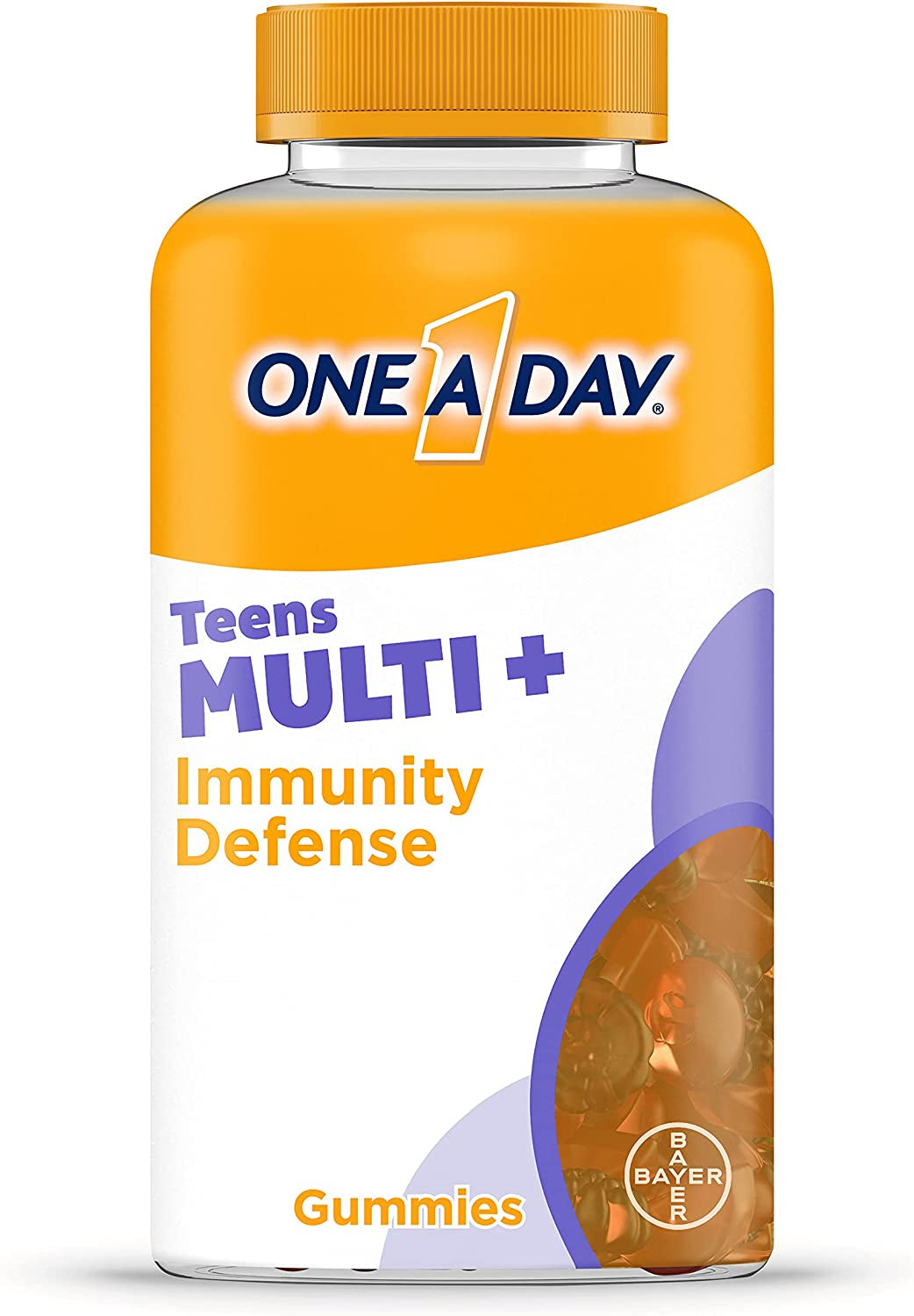 ONE a DAY Teen Multi+ Immunity Defense Vitamins, Multivitamin Gummies with Boost of Immunity Support with Vitamins A, C, D, E, Selenium & Zinc, 120 Count