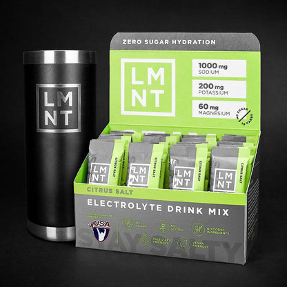 LMNT Keto Electrolyte Powder Packets | Paleo Hydration Powder | No Sugar, No Artificial Ingredients | Citrus Salt | 30 Stick Packs