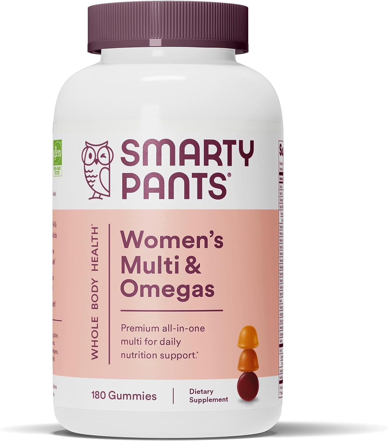 Women'S Formula Gummy Vitamins: Gluten Free, Multivitamin, Coq10, Folate (Methylfolate), Vitamin K2, Vitamin D3, Biotin, B12, Omega 3 DHA/EPA Fish Oil, 180 Count (30 Day Supply)