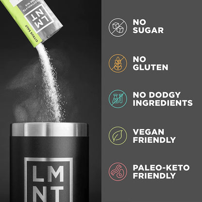 LMNT Zero-Sugar Electrolytes - Sampler Salt - Hydration Powder Packets | No Artificial Ingredients | Keto & Paleo Friendly | 8 Sticks