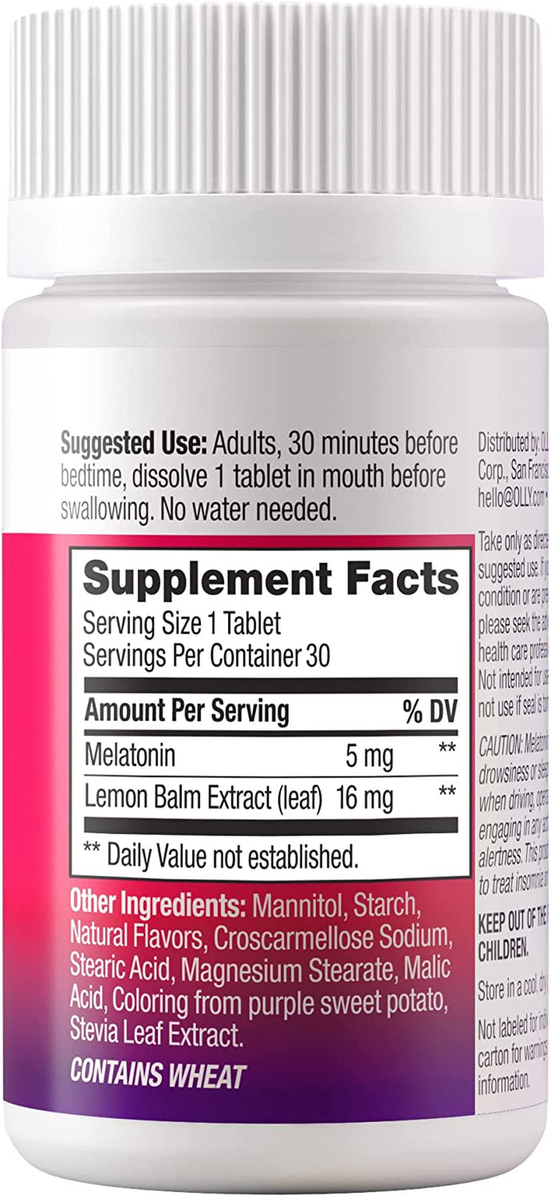 Extra Strength Sleep Fast Dissolve Tablets, 5Mg Melatonin, Vegan, Strawberry - 30Ct