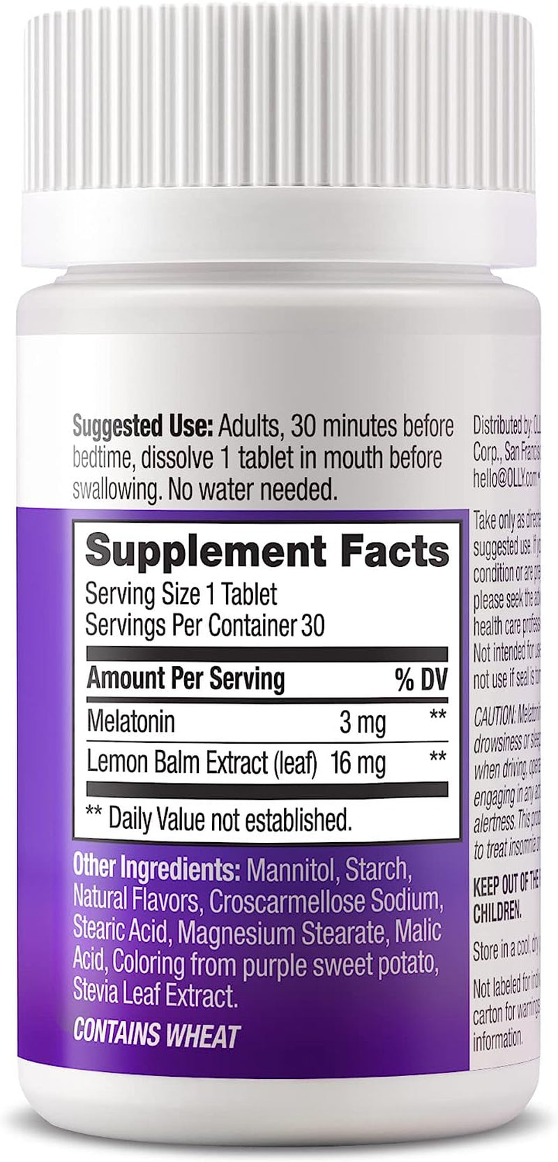 Sleep Fast Dissolve Tablets, 3Mg Melatonin, Vegan, Strawberry - 30Ct