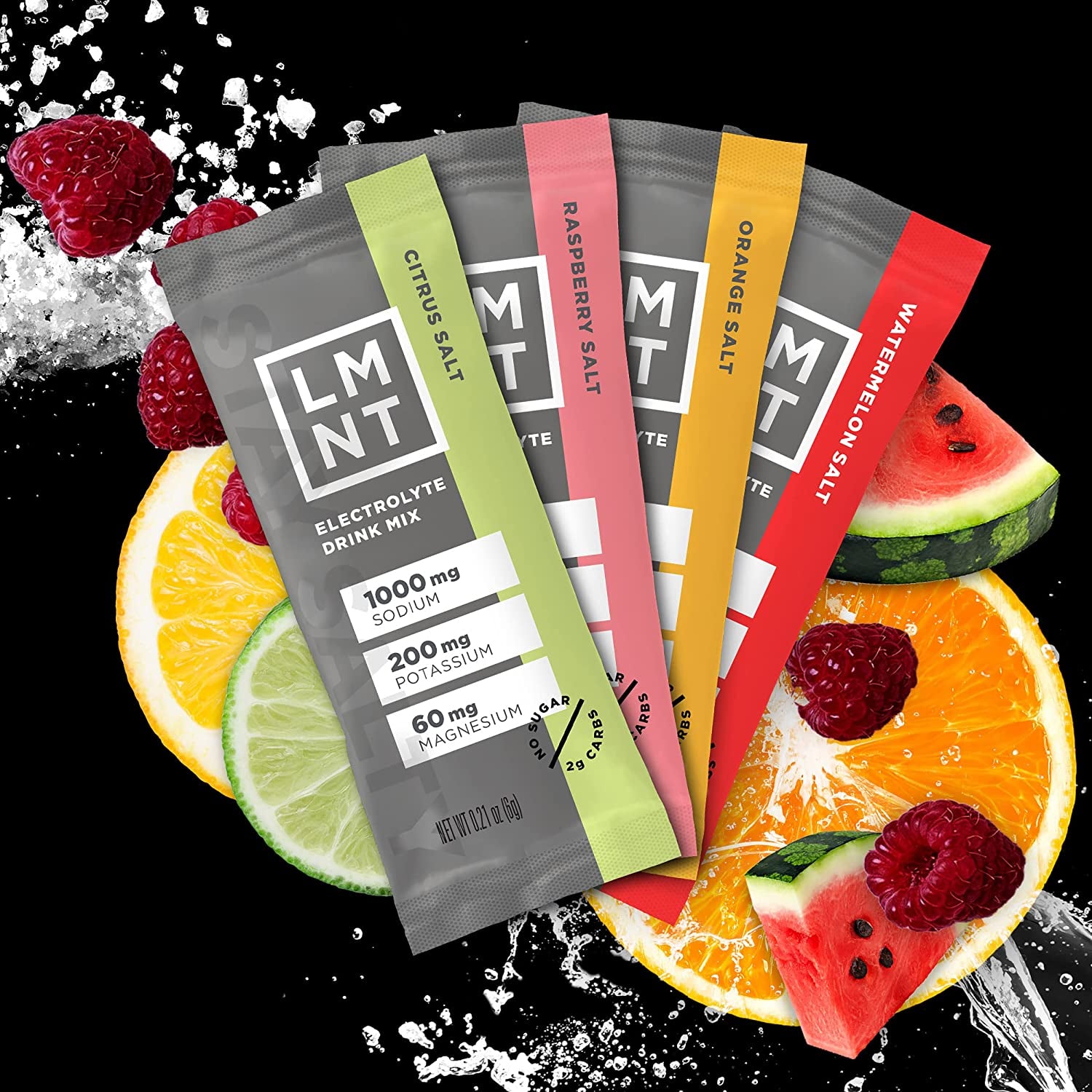 LMNT Zero-Sugar Electrolytes - Variety Salt - Hydration Powder Packets | No Artificial Ingredients | Keto & Paleo Friendly | 12 Sticks