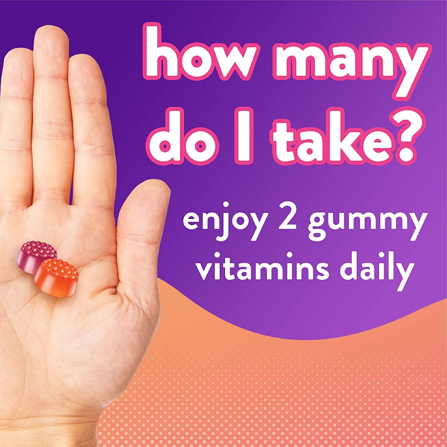 Vitafusion Multivites Gummy Multivitamins for Adults with 12 Vitamins and Minerals, Berry, Peach and Orange Flavored, America’S Number 1 Gummy Vitamin Brand, 75 Day Supply, 150 Count