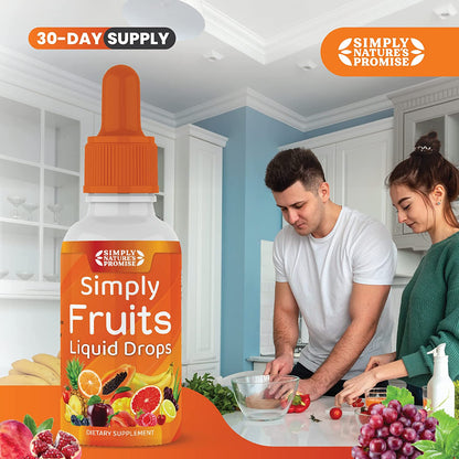 Simply Nature'S Promise - Fruit and Vegetable Supplements - Liquid Drops - Made with Whole Food Superfoods, Packed Vitamins & Minerals - Soy Free - Made in the USA