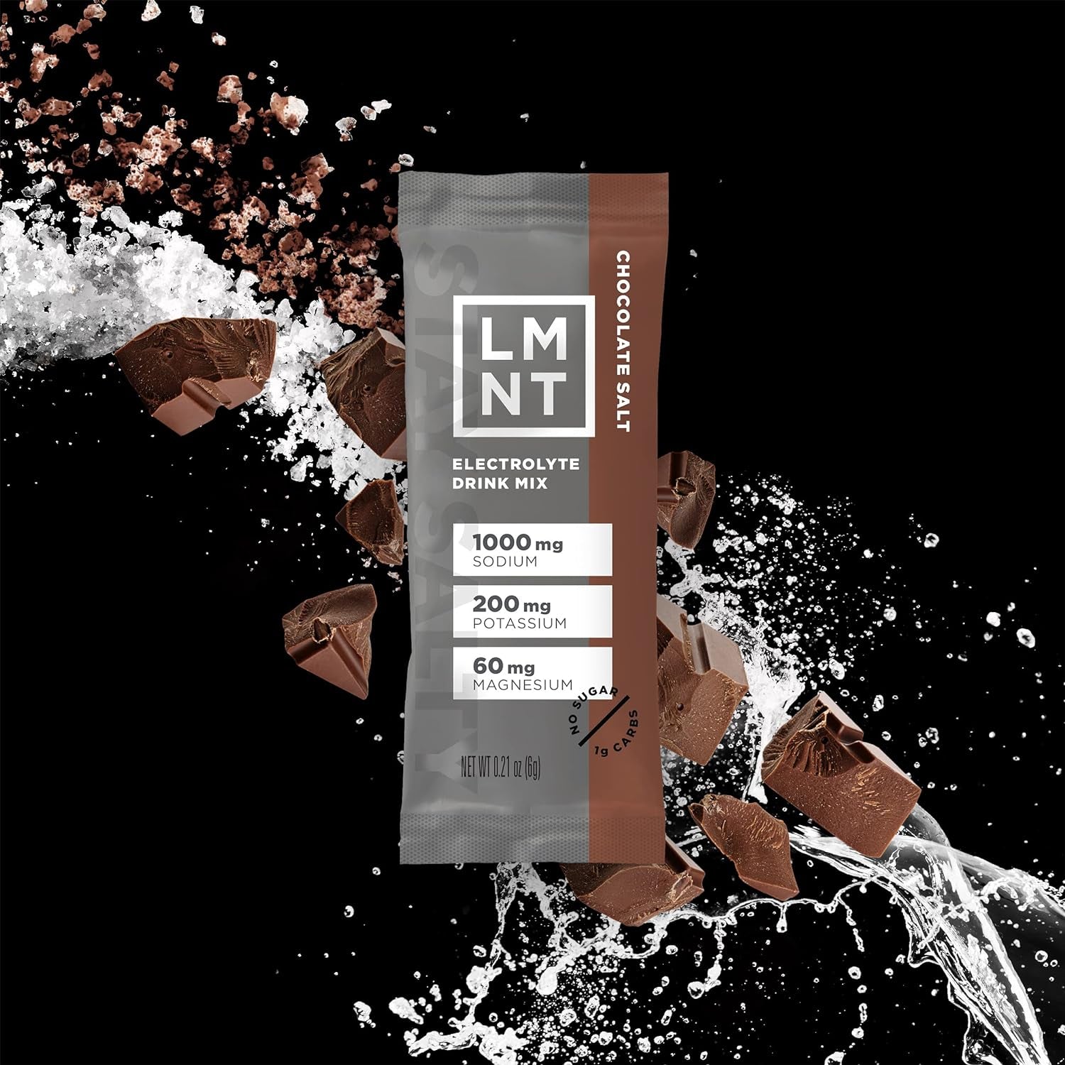 LMNT Keto Electrolyte Powder Packets | Paleo Hydration Powder | No Sugar, No Artificial Ingredients | Hot Chocolate Salt | 30 Stick Packs